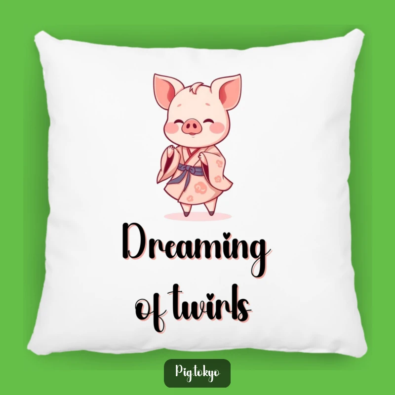 Funny Piglet Twirling Pillow: Cozy Kimono Comfort, Superb Funny Gift