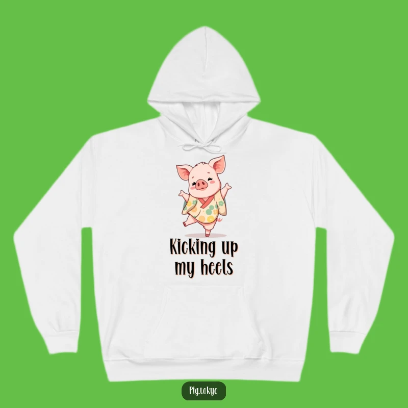 Funny Piglet Dancer Hoodie: Cozy Kimono Style, Perfect Funny Gift