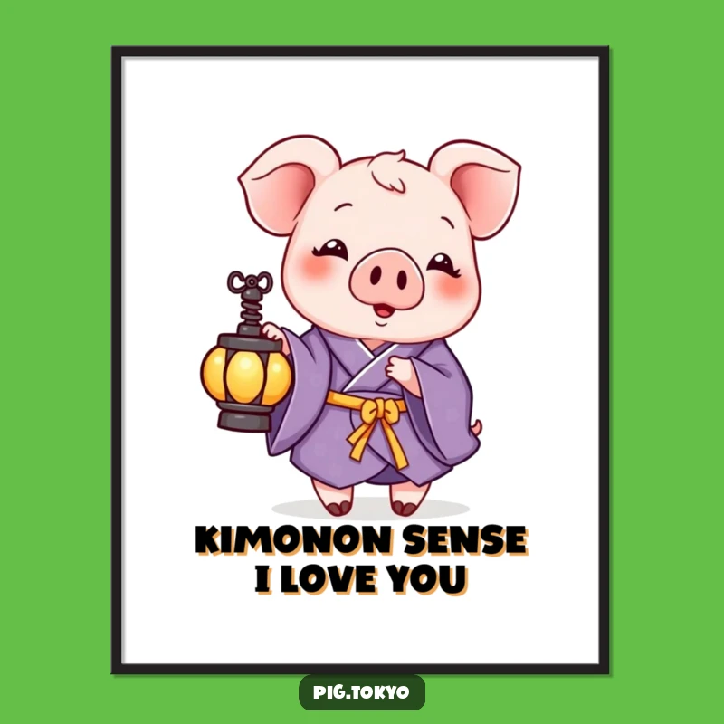 Free Printable Wall Art: Pig with Lantern - Whimsical Piggy Downloadable Decor