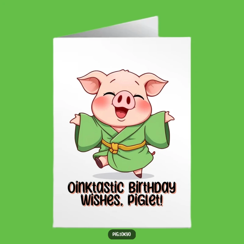 Free Printable Birthday Card: Giggling Pig Spin - Hilarious Downloadable Gift