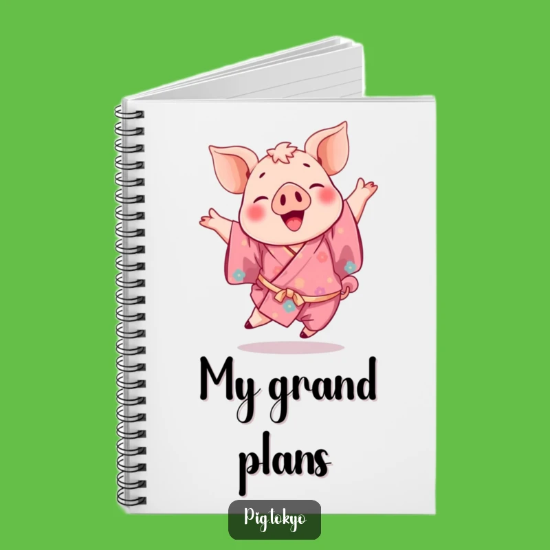 Funny Pig Kimono Notebook: Jot Down Joyful Leaps, Perfect Gift for Dreamers!