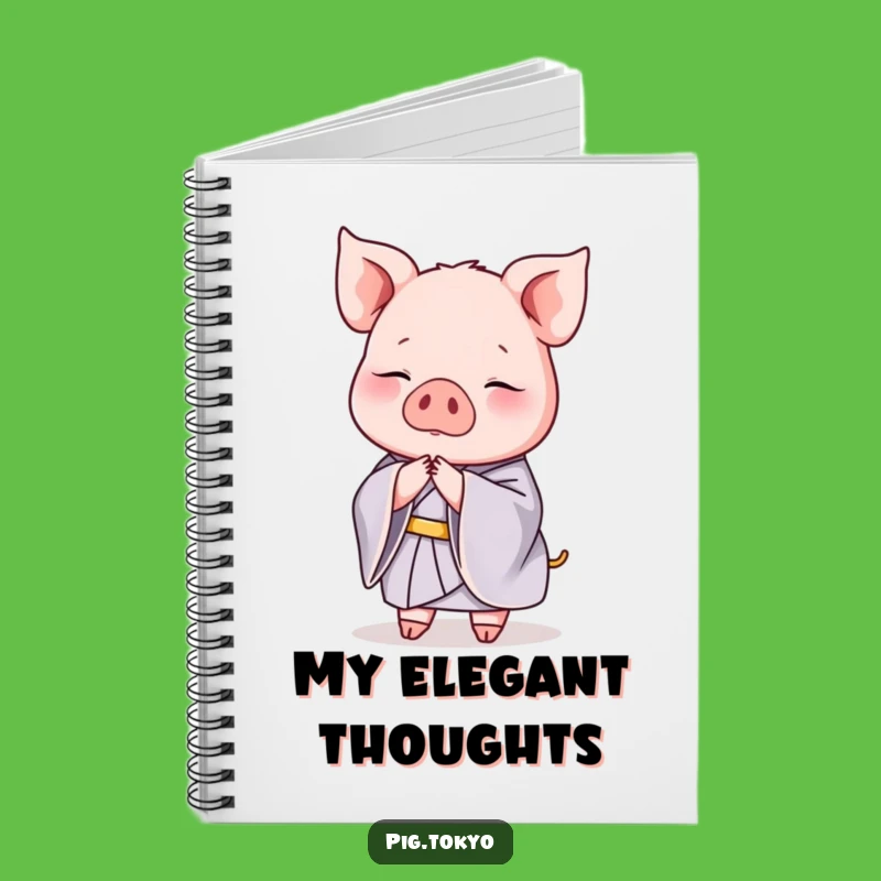 Funny Pig Kimono Notebook: Jot Down Graceful Thoughts, Perfect Gift for Thinkers!